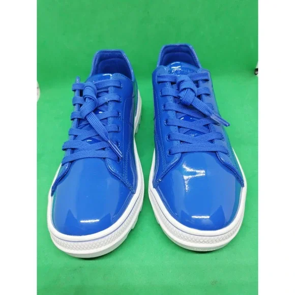 Skechers Women's 155201 Patent Blue Roadies 90sBBY Casual Shoes Size 8.5M - Picture 15 of 16